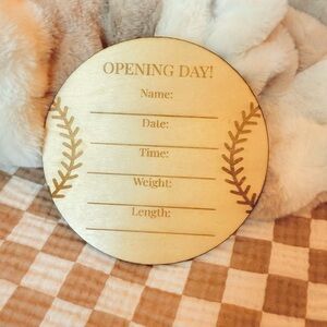 Baseball-Themed Opening Day Baby Sign
